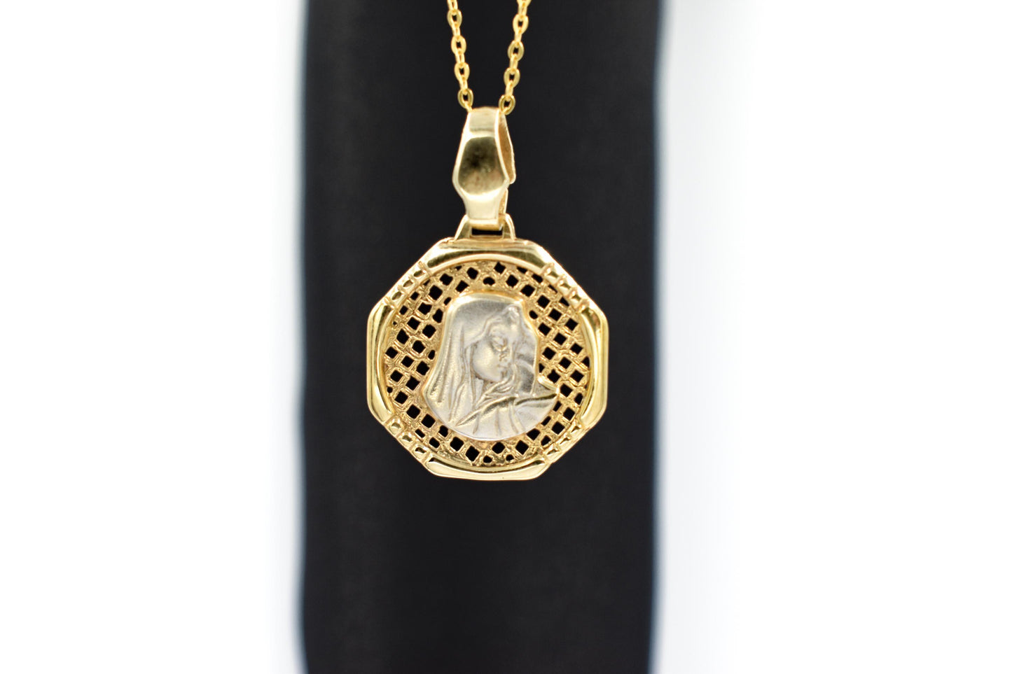 Χρυσό Κωνσταντινάτο Παναγία Οκτάγωνο 14Κ