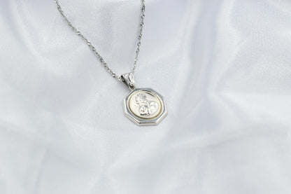 Λευκόχρυσο Μενταγιόν (Ιησούς Χριστός) Κ14