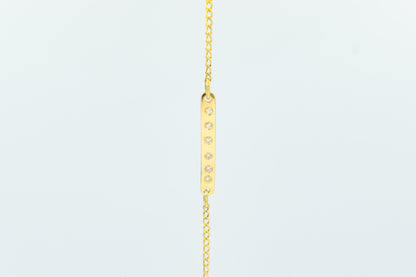 Χειροποίητο Βραχιόλι τύπου Ταυτότητα με Ζιργκόν Κ14