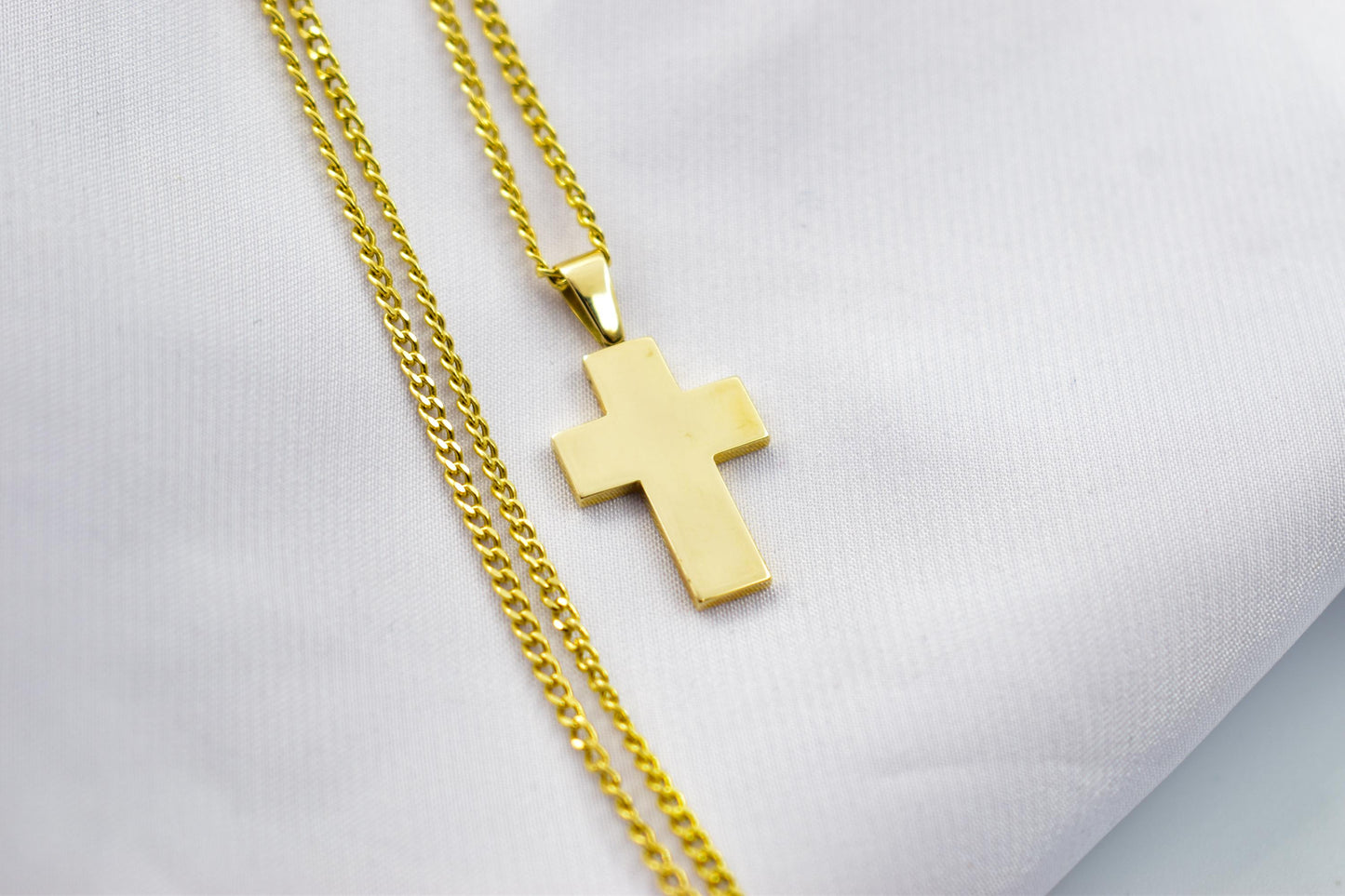 Ανδρικοί Σταυροί 14K Solid Gold Classic Cross Pendant for Him & Her,Cross Necklace,Gold Cross Charm,Christian Pendant,Radiant Religious Cross Pendant