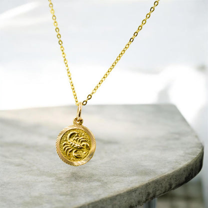 Χρυσό Μενταγιόν Σκορπιός 14Κ