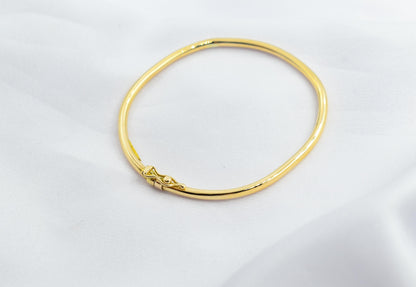 14k Thick Gold Classic Bangle Slip on Bracelet,Stacking Gold Bangle Bracelet,Elegance Minimalist Bangle,Plain Bangle,Gift for Mom & Her
