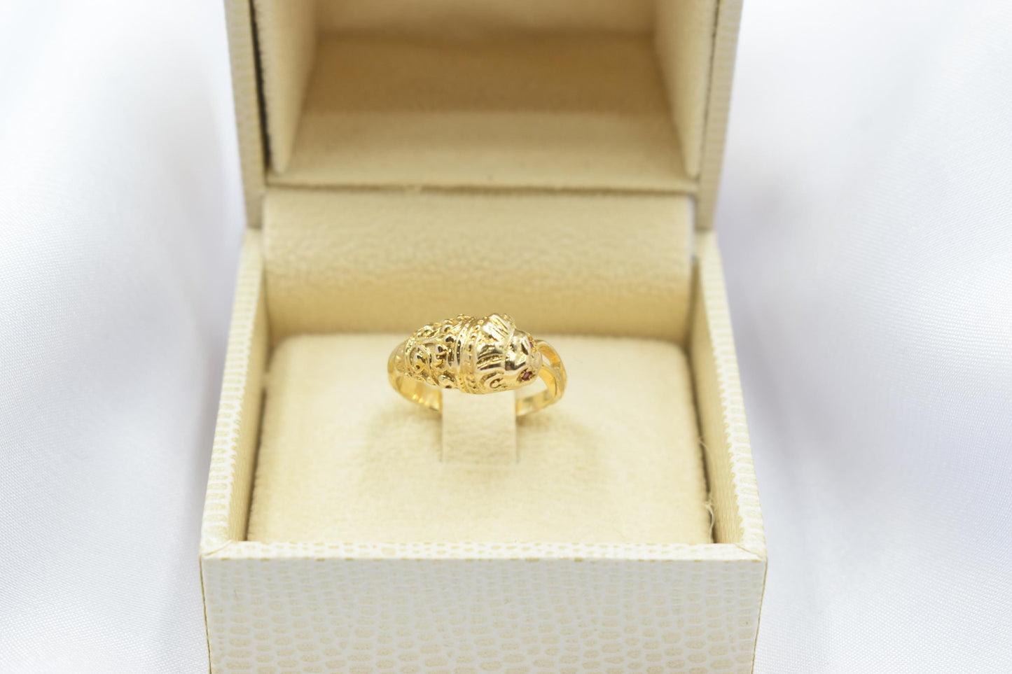 Χειροποίητο Δαχτυλίδι Λιοντάρι με Ρουμπίνια Κ14