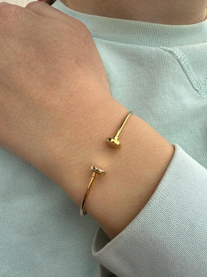 14K Gold Handcrafted Bangle,Exclusive Bracelet for Wedding & Engagement,Minimalist Bracelet,Bracelet for Mom and Her,Stackable Bracelet