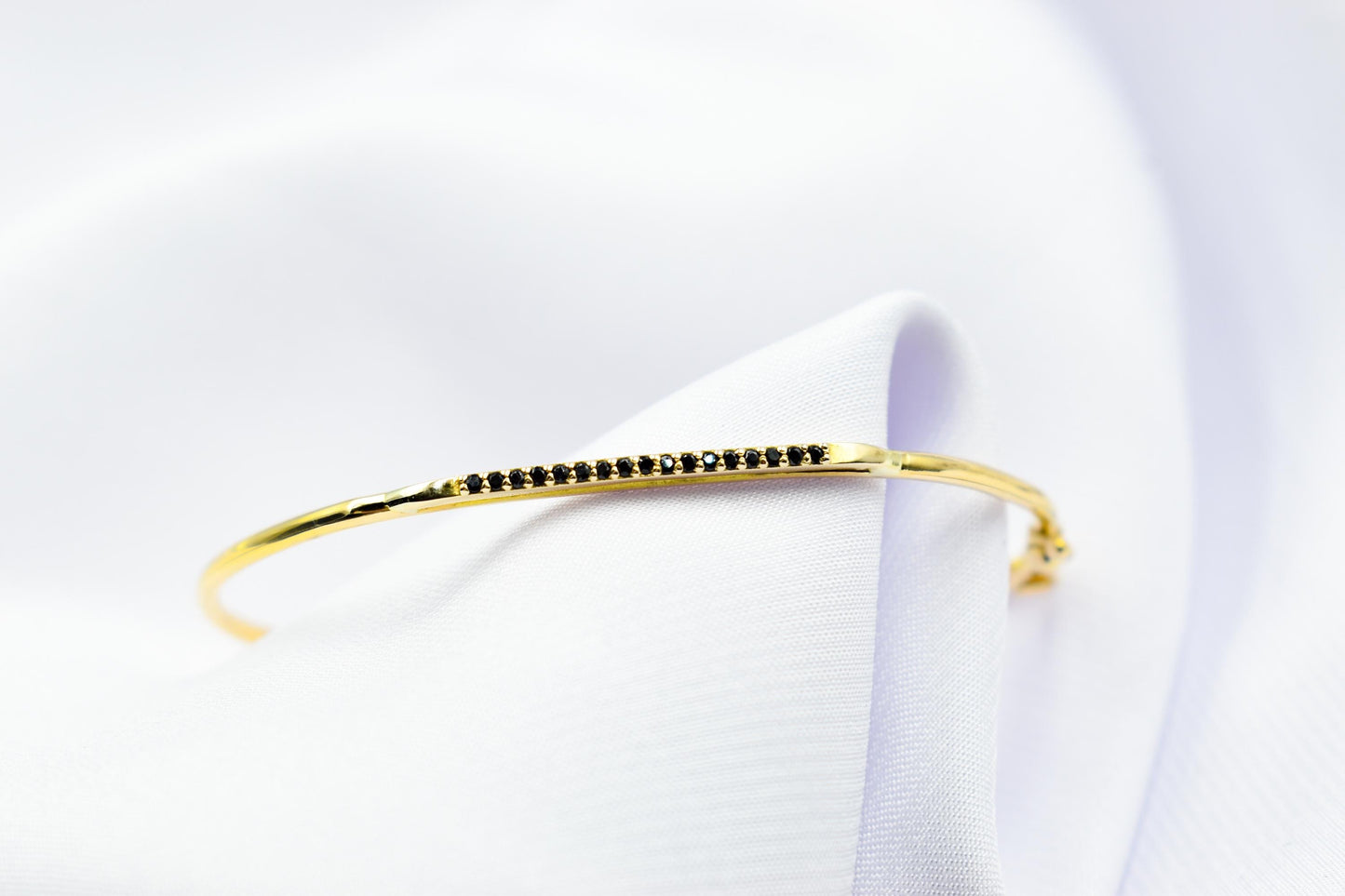 14K Solid Gold Pave Bar Bracelet,Everyday Bracelet Women,Ladies Dainty Line Bracelet,Stacking Bracelet Gift for Her,Minimal Exclusive Style