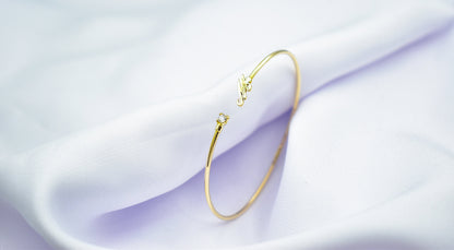 14K Gold Monogram Bracelet,Personalized (Every Initial Letter You Want) Gold Bangle Bracelet,Monogram Bangle,Gold Custom Bangle Bracelet