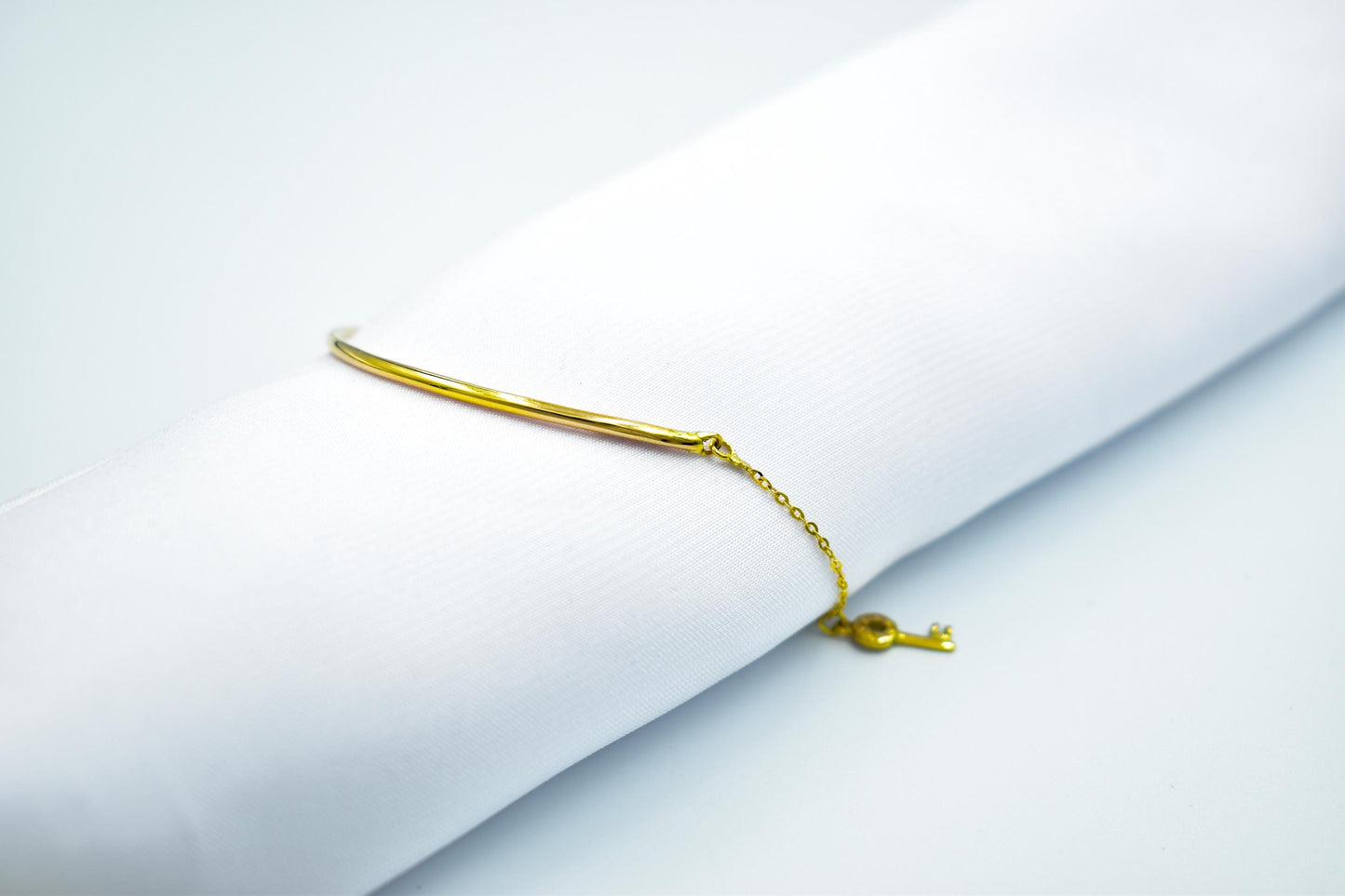 14K Gold Thin Chain Bracelet,Link Chain Bracelet,14K Thin Slip On Bracelet,14K Cuff Bracelet,Dainty Bracelet,Minimalist Style,Gift for Her