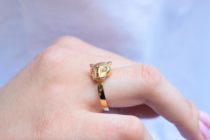 Χειροποίητο Δαχτυλίδι Πάνθηρας με Διαμάντια Κ14