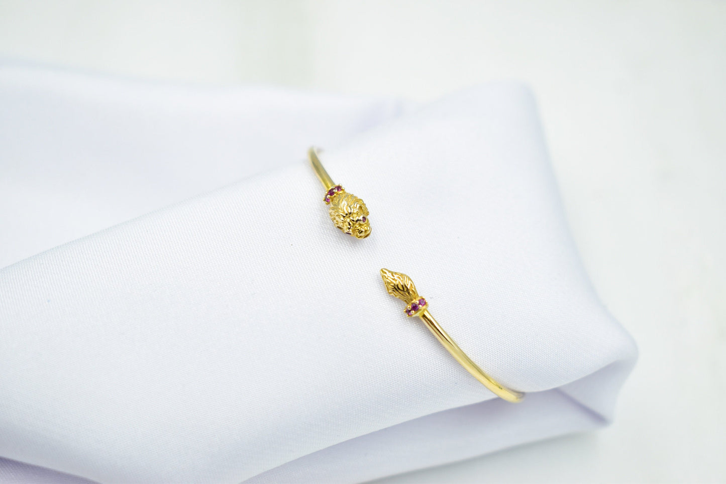 14K Gold Head Lion Bracelet,Gold Symbol of Strength,Lion Head Gold Bracelet,Elegant Ancient Greek Inspired Bracelet,Animal Gold Collection