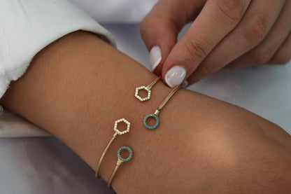 14K Gold Turquoise Bracelet,Gold Everyday Bracelet Women,Ladies Dainty Line Bracelet,Gift for Her,Minimalist Bracelet,Summer Collection