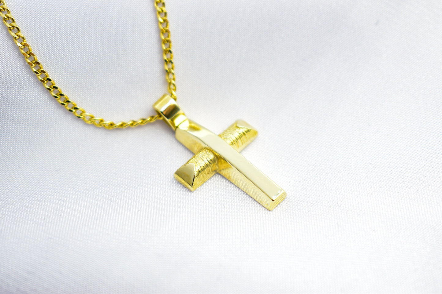 Ανδρικοί Σταυροί 14K Solid Gold Cross Necklace,Cross Necklace,Christian Pendant,Religious Necklace,Gold Cross Pendant,Unisex Cross Necklace, Birth & Baptism