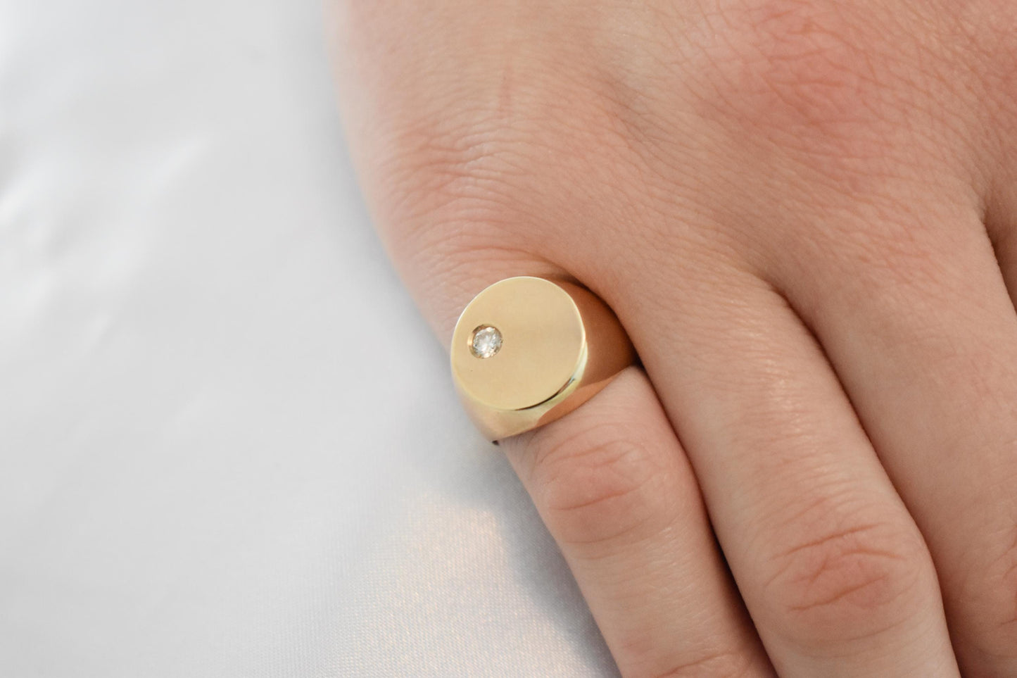 14K Solid Gold Ring,Engravable Flat Ring,Engagement Ring,Wedding Gold Ring,Statement Ring,Stackable Gold Ring,Gift for Her,14K Weeding Band