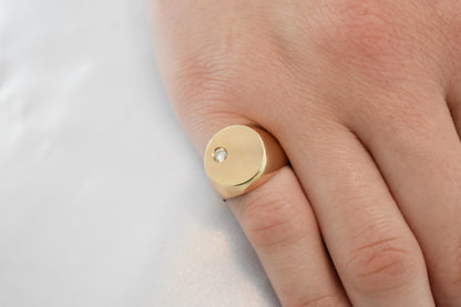 14K Solid Gold Ring,Engravable Flat Ring,Engagement Ring,Wedding Gold Ring,Statement Ring,Stackable Gold Ring,Gift for Her,14K Weeding Band