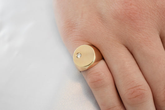 14K Solid Gold Ring,Engravable Flat Ring,Engagement Ring,Wedding Gold Ring,Statement Ring,Stackable Gold Ring,Gift for Her,14K Weeding Band