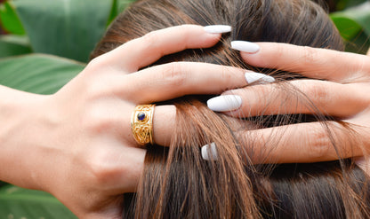 14K Gold Byzantine Ring,Byzantine Ring,Constantinople Ring,Etruscan Greek Jewelry, Gold Constantinople Jewelry,Byzantine Jewelry for Women