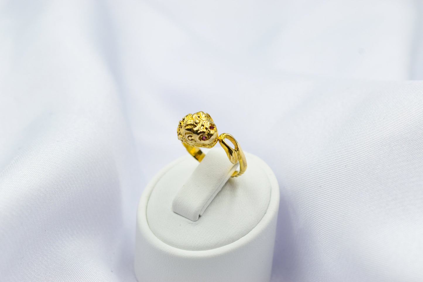 Χειροποίητο Δαχτυλίδι Λιοντάρι με Ρουμπίνια Κ14