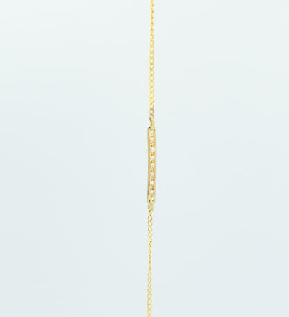 Χειροποίητο Βραχιόλι τύπου Ταυτότητα με Ζιργκόν Κ14