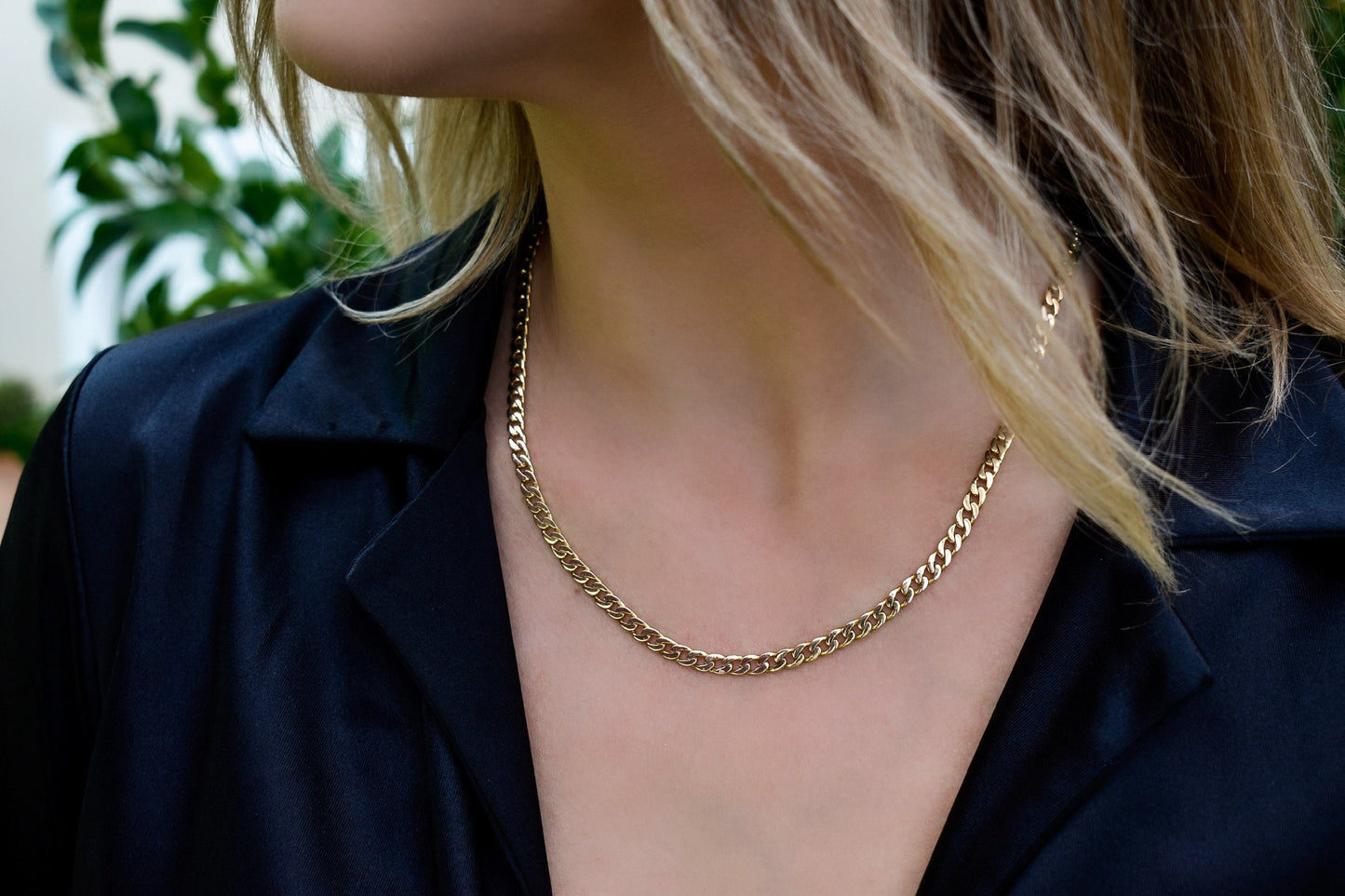 14K Gold Miami Curb Link Chain,Dainty Thick Gold Chain,Chunky Necklace,Unisex Gold Necklace Choker,Man-Women Chain,Jewellery for All