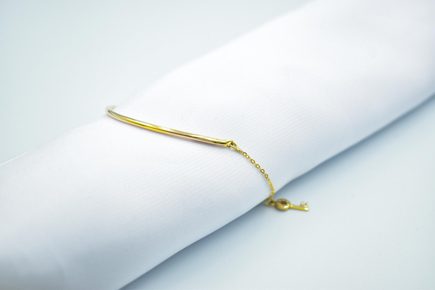 14K Gold Thin Chain Bracelet,Link Chain Bracelet,14K Thin Slip On Bracelet,14K Cuff Bracelet,Dainty Bracelet,Minimalist Style,Gift for Her