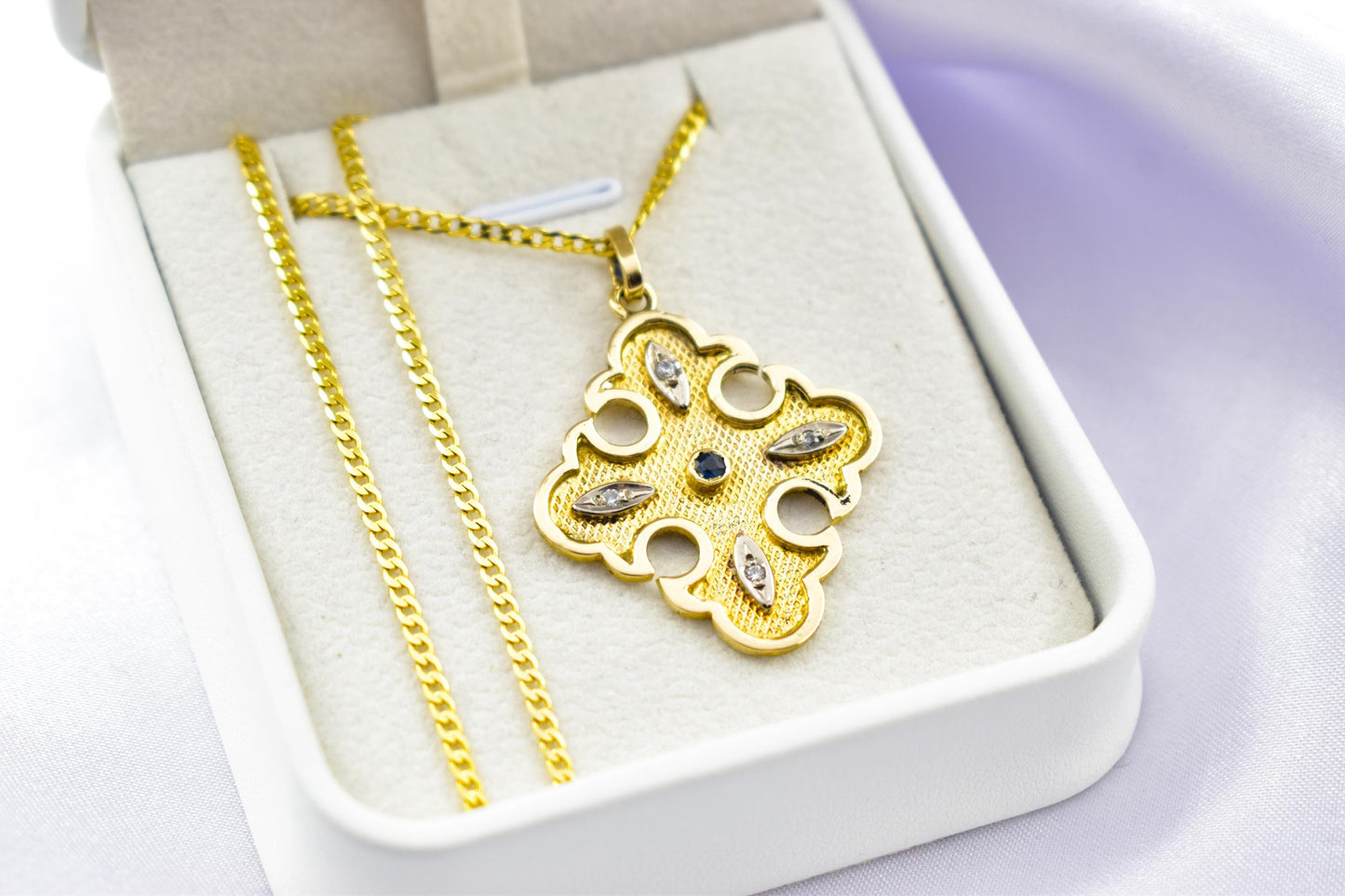 Βυζαντινός Σταυρός με Ζαφείρι Κ14