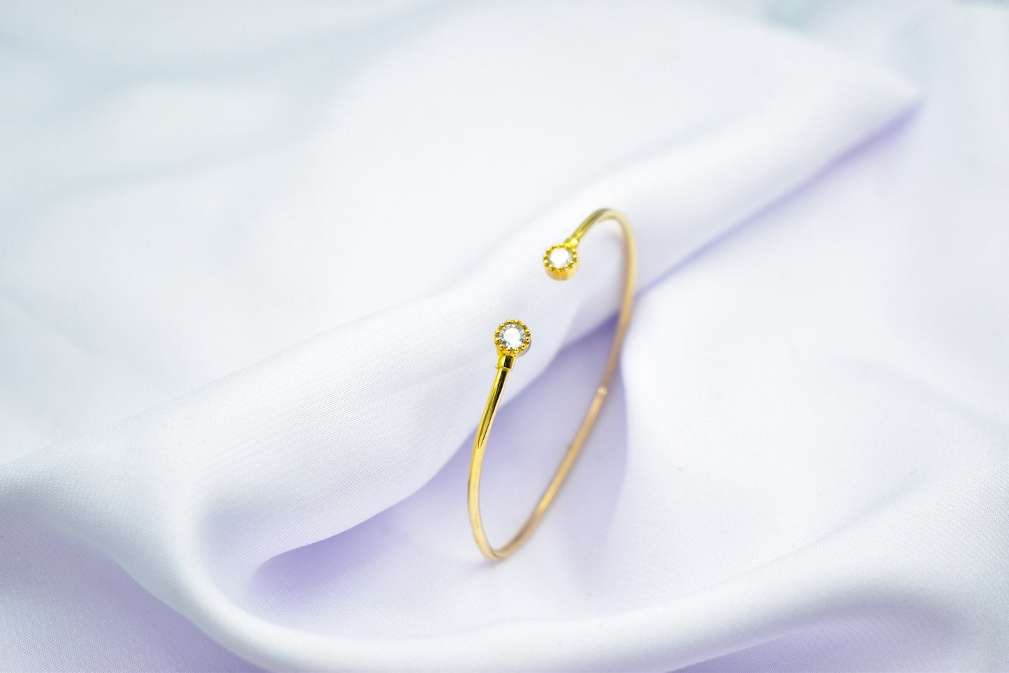 14K Gold Bezel Setting Zirconia Bracelet,Bezel Set,Cuff Bangle Bracelet,Tennis Gold Bracelet,Stackable Bracelet,Bangle Bracelet,Gift for Her