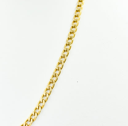 Gold Miami Curb Link Chain,Dainty Thick Gold Chain,Chunky Necklace,Gold Necklace Choker,Man-Women Chain Necklace,Unisex Exclusive Jewellery
