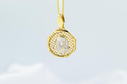 Χρυσό Κωνσταντινάτο Παναγία Οκτάγωνο 14Κ