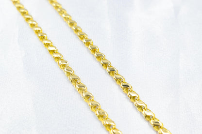 Solid 14K Yellow Gold Chain,14K Solid Gold Curb Chain,Cuban Choker Chain,Yellow Gold Miami Cuban Link Chain,14K Curb Cuban Necklace