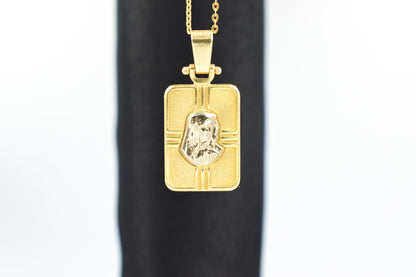 Χρυσό Φυλαχτό Χριστός Δίχρωμο Κ14