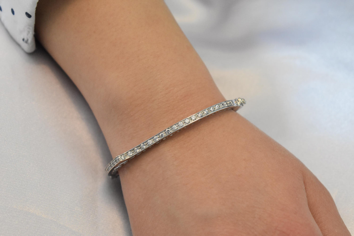 14K Solid Gold Tennis Bracelet,Gold Bangle Bracelet,Multi Stone Tennis Bangle for Women,Wedding & Engagement Bracelet,Gift for Her