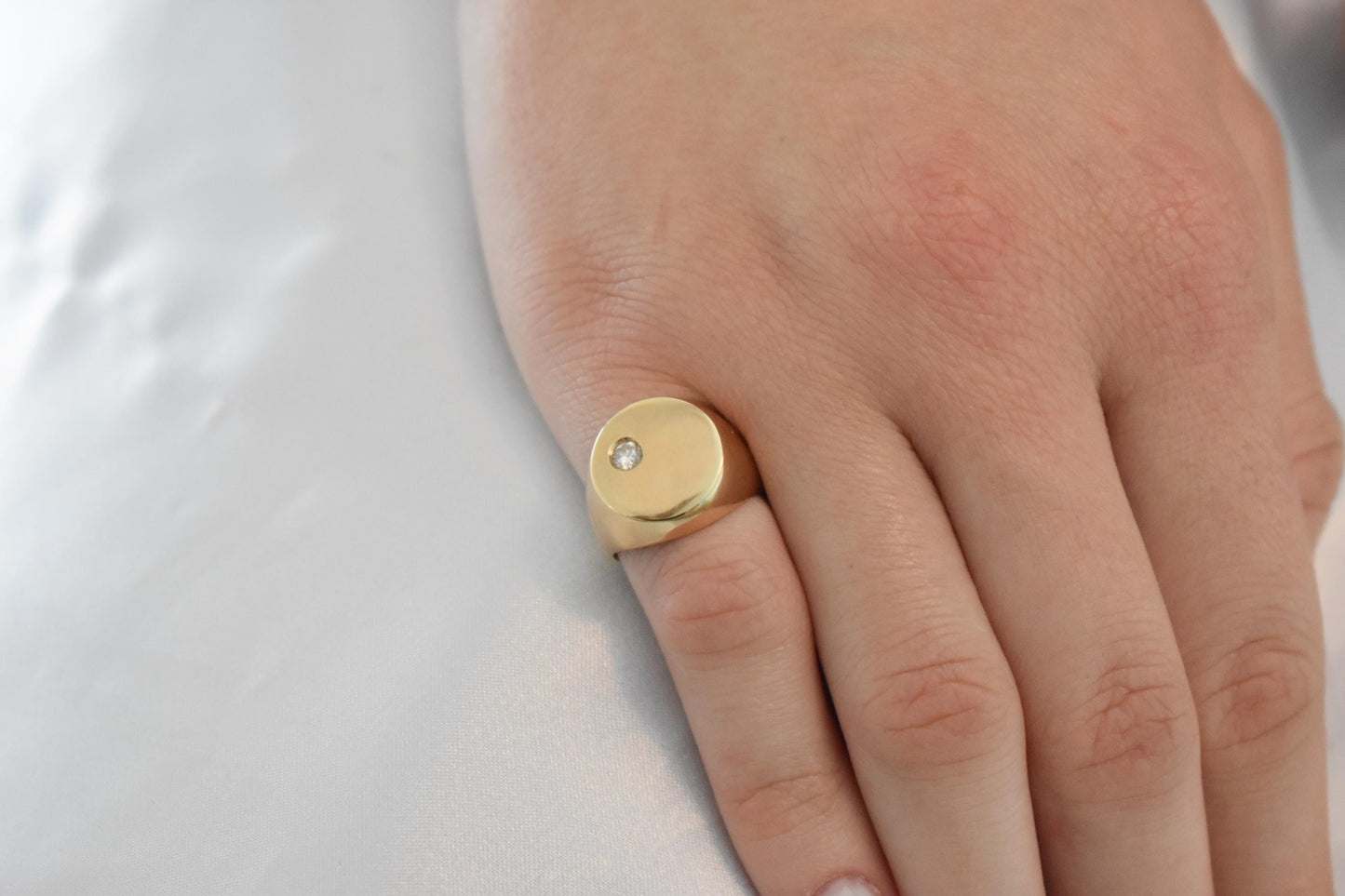 14K Solid Gold Ring,Engravable Flat Ring,Engagement Ring,Wedding Gold Ring,Statement Ring,Stackable Gold Ring,Gift for Her,14K Weeding Band