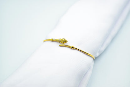 14K Snake Bangle,Snake Gold Bangle Bracelet,Adjustable Animal Gold Bangle,Chinese Clendar Animal Bangle,Snake Handcrafted Serpent Bangle