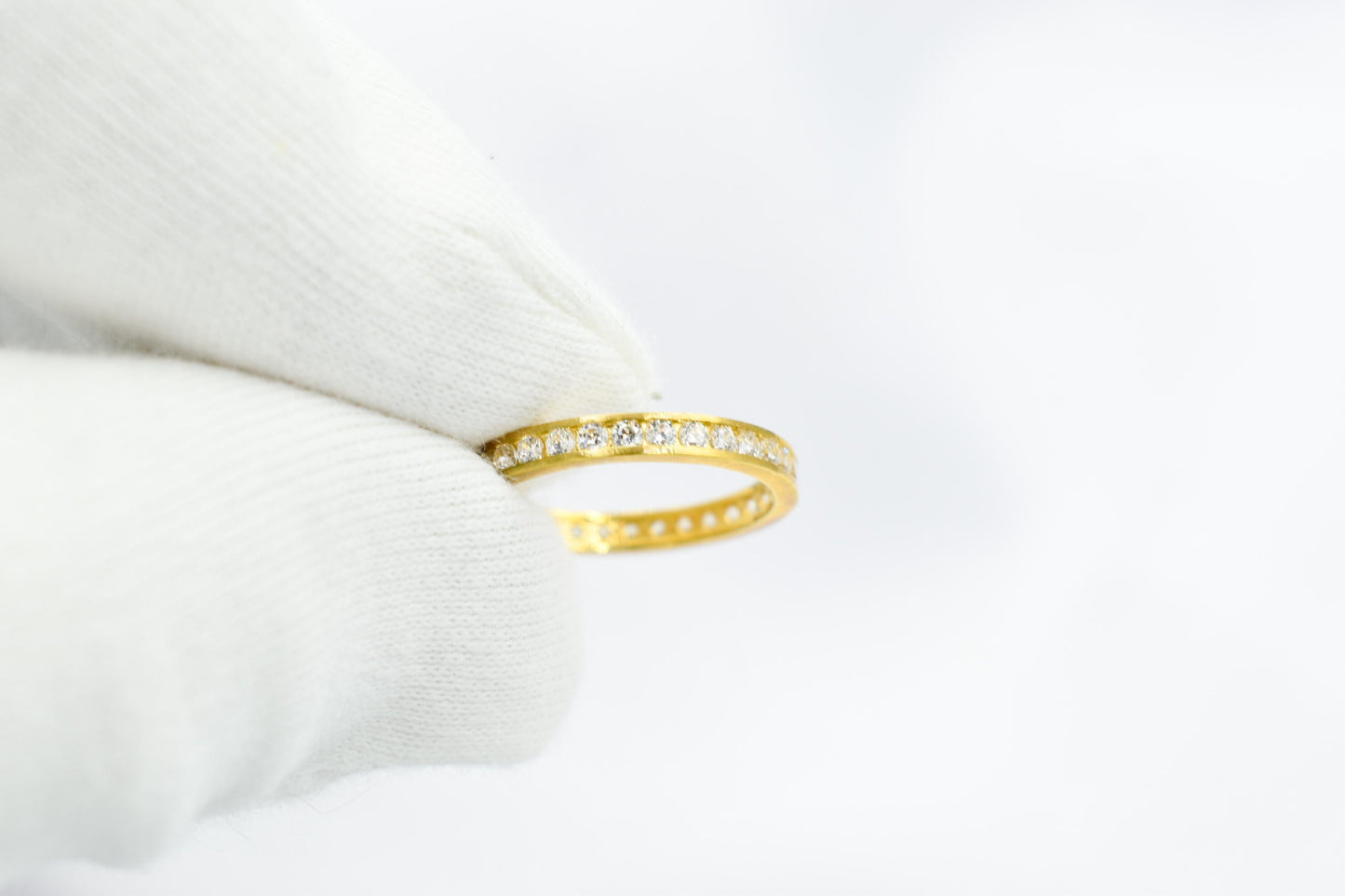 14K Solid Gold Eternity Band Ring–Elegant Stackable Jewelry,Timeless Gold Band for Weddings,Wedding Band Stacking Ring for Him Her