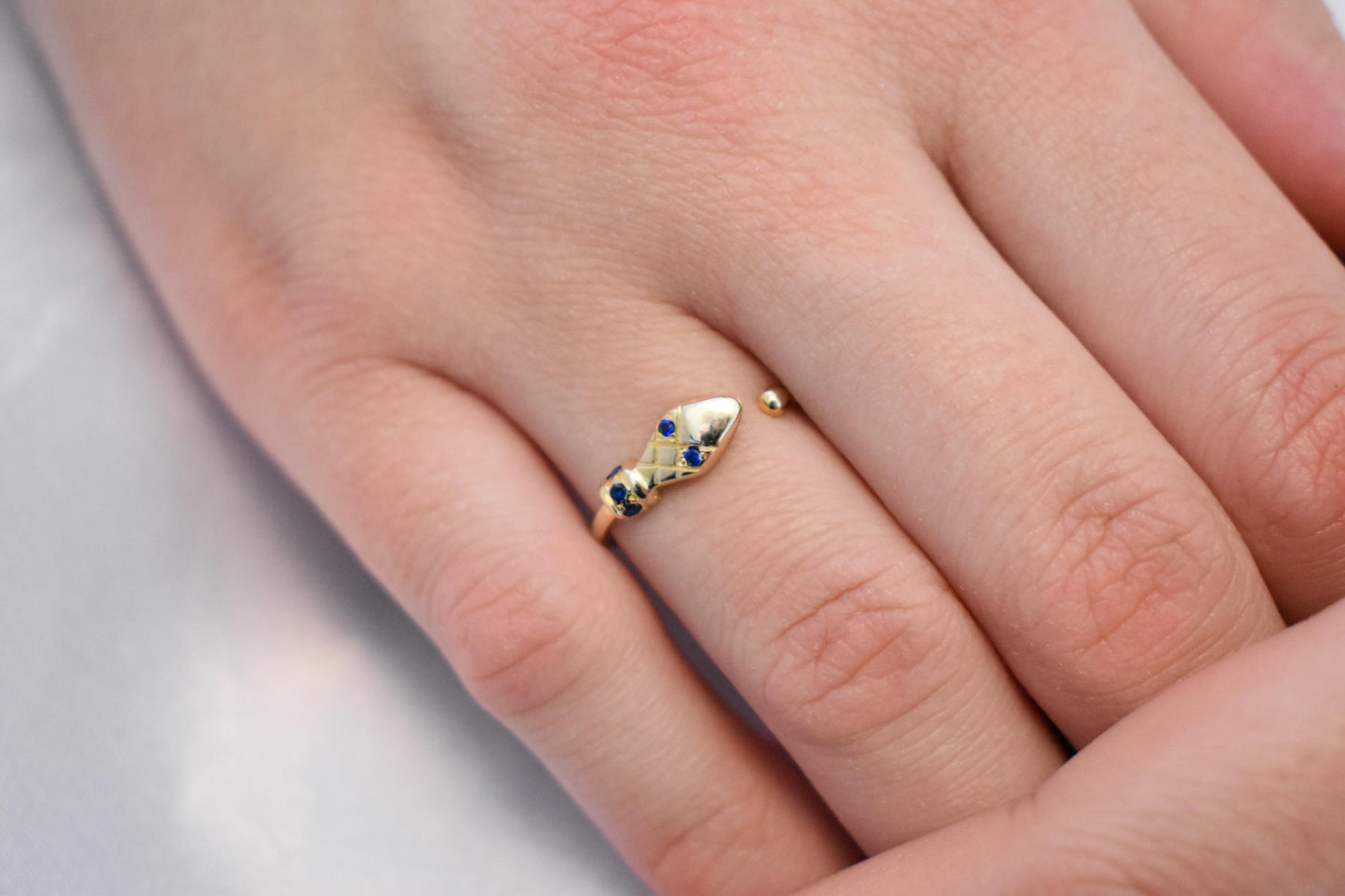 Snake Head 14K Solid Gold Ring,Gold Serpent Ring,Snake Head Ring,Stackable Jewellery Ring,Gold Band,14K Wedding Animal Ring,Minimalist Ring