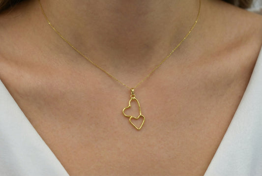 Κολιέ Διπλή Καρδιά Κ14