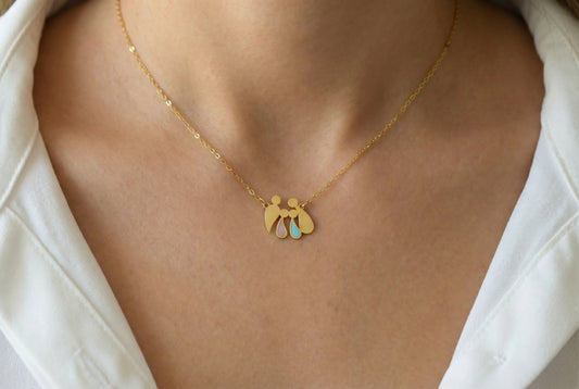 Κολιέ Οικογένεια σε Χρυσό Κ9