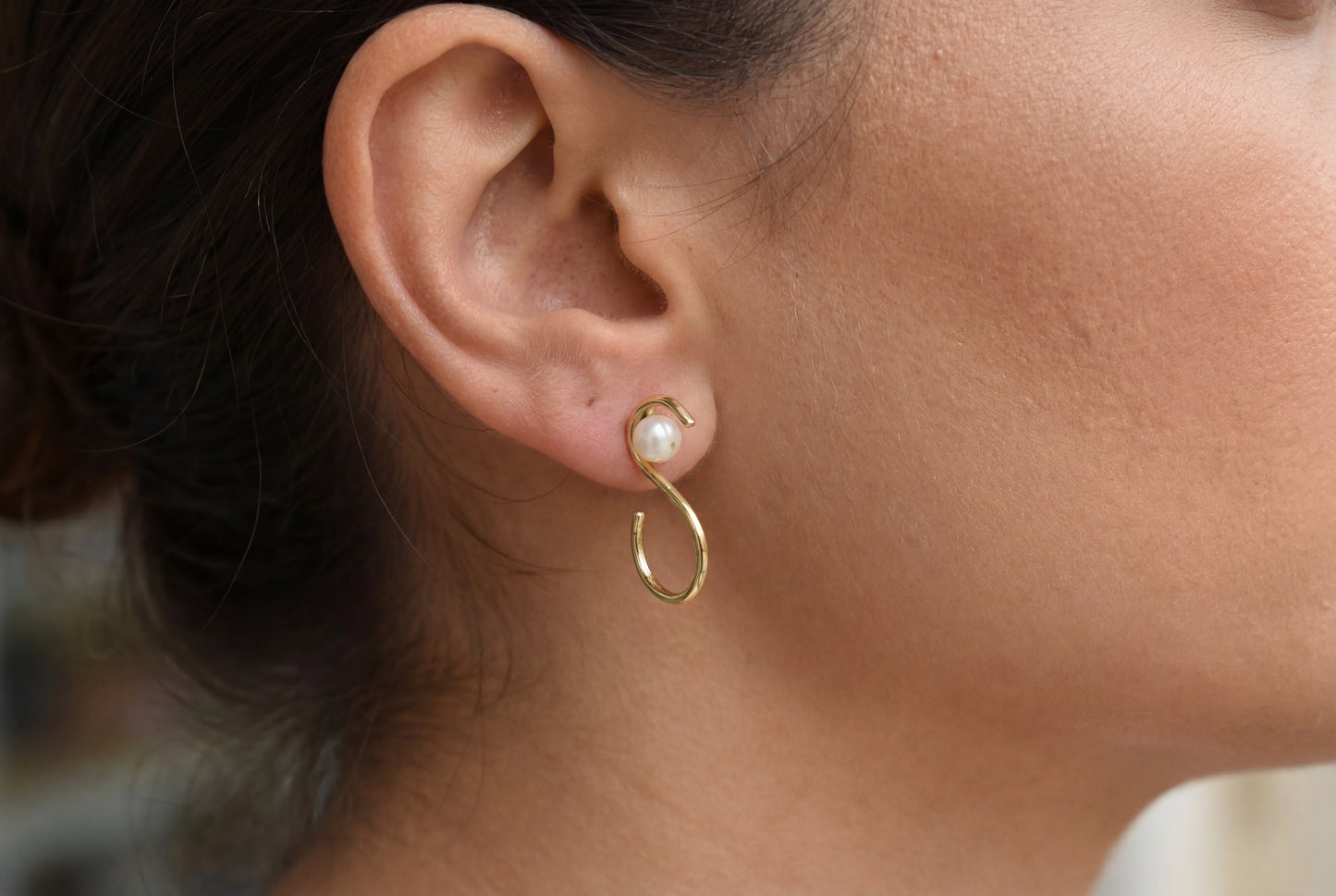 Σκουλαρίκια S με Μαργαριτάρι Κ9 / Κ14