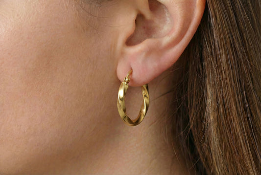 Κρίκοι Στριφτοί σε Ματ & Γυαλιστερό Κ14