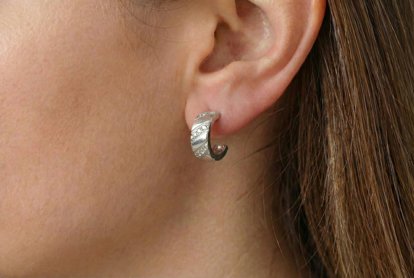 Κρίκοι Λευκόχρυσοι Ανοιχτοί Μικροί Κ14