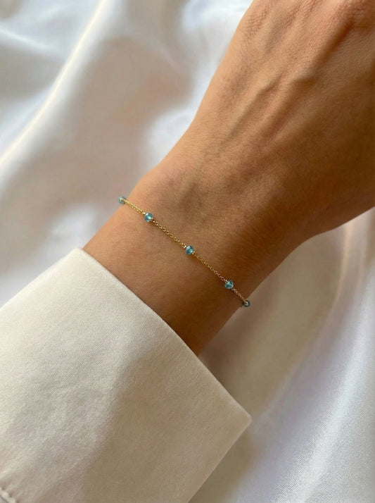 Βραχιόλι με μπλε Zircon Κ9 / K14