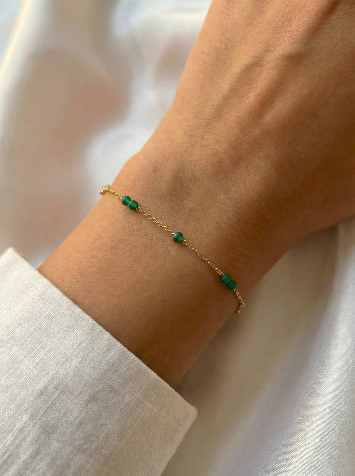 Βραχιόλι Ροζάριο με Πράσινα Zircon K9 / K14