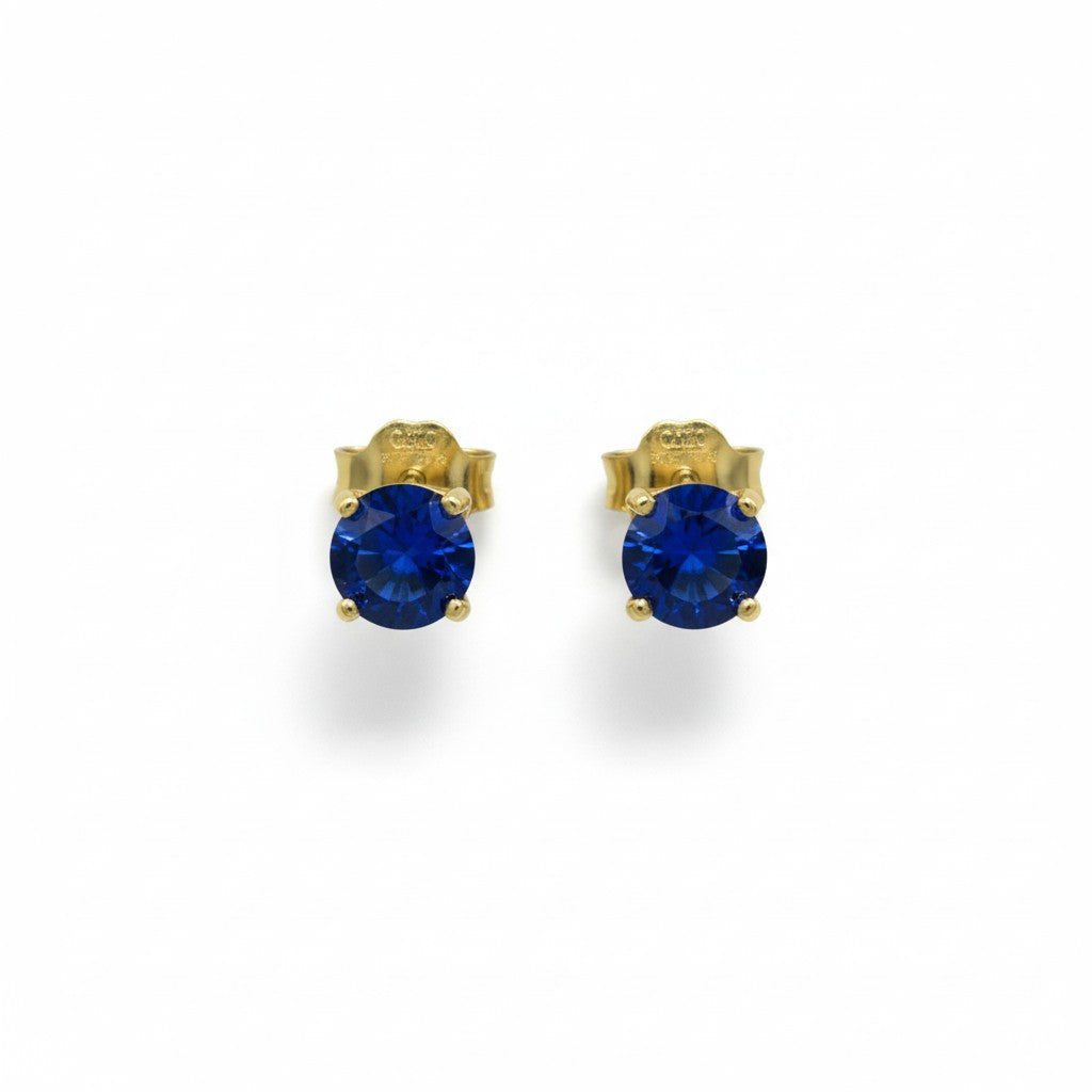 Σκουλαρίκια με μπλε Ζιργκόν Κ14
