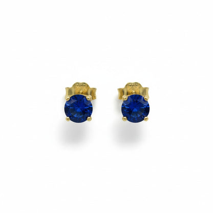 Σκουλαρίκια με μπλε Ζιργκόν Κ14