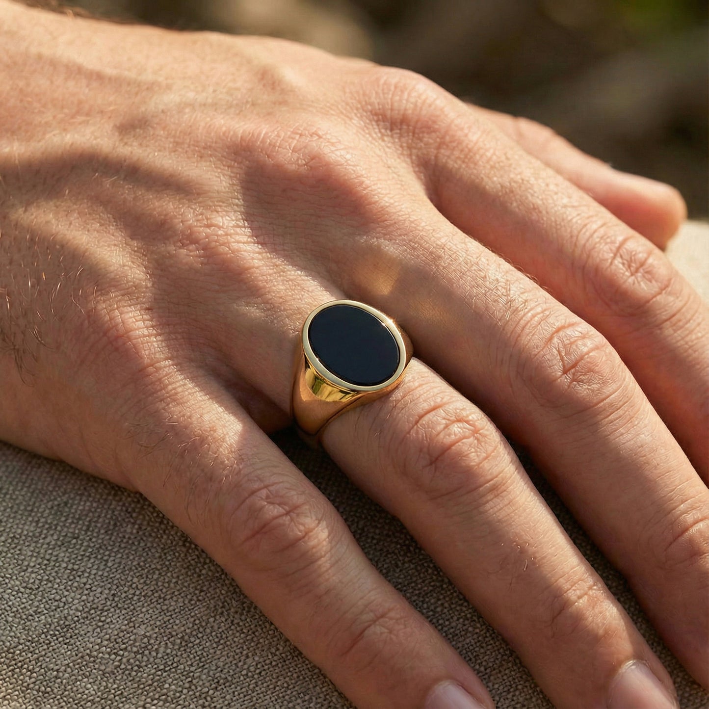 Ανδρικό Δαχτυλίδι Οβάλ Όνυχας K14