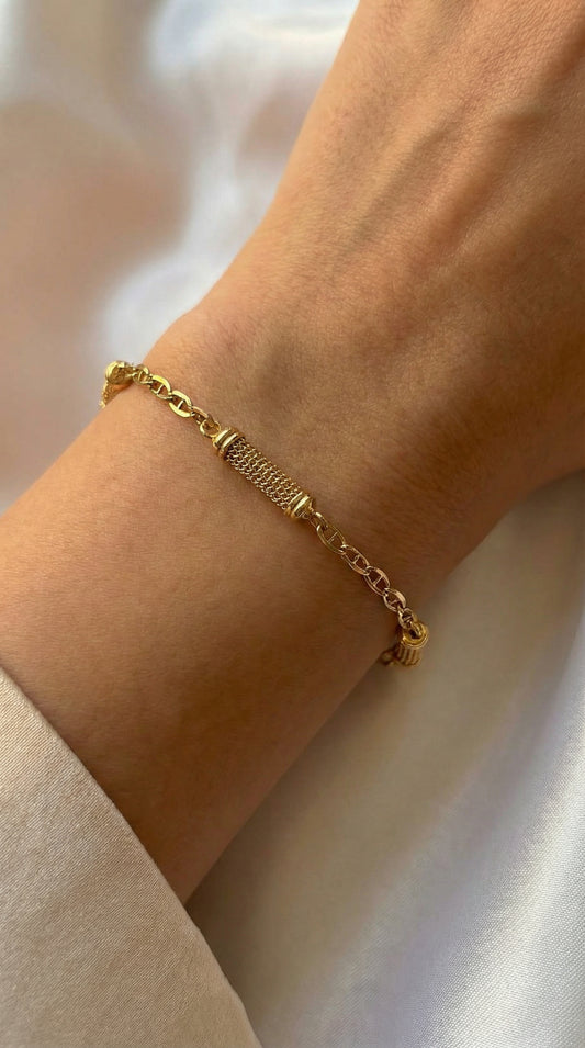 Βραχιόλι με Πλεχτά Στοιχεία Κ14