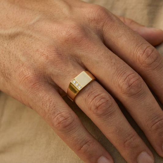 Ανδρικό Δαχτυλίδι Σειρέ K14