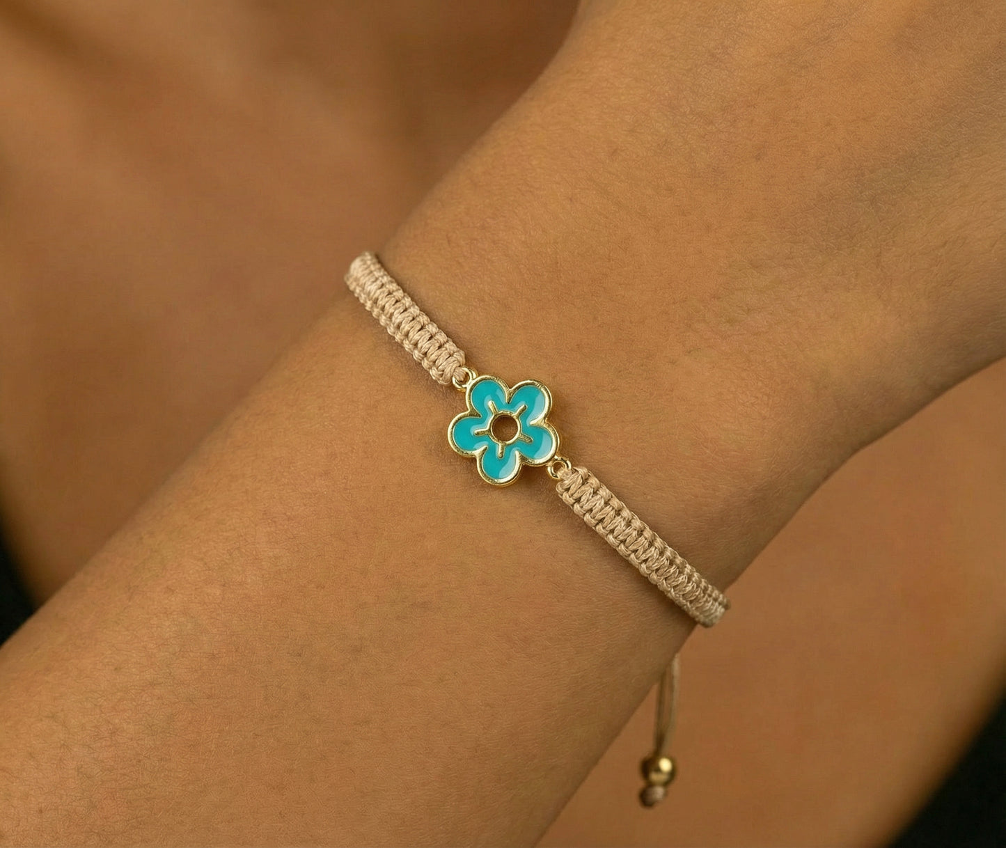 Βραχιόλι Λουλούδι Μακραμέ K9