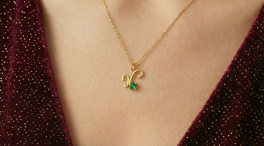 Γούρι Χρυσό Πράσινο Zircon Κ9 / Κ14