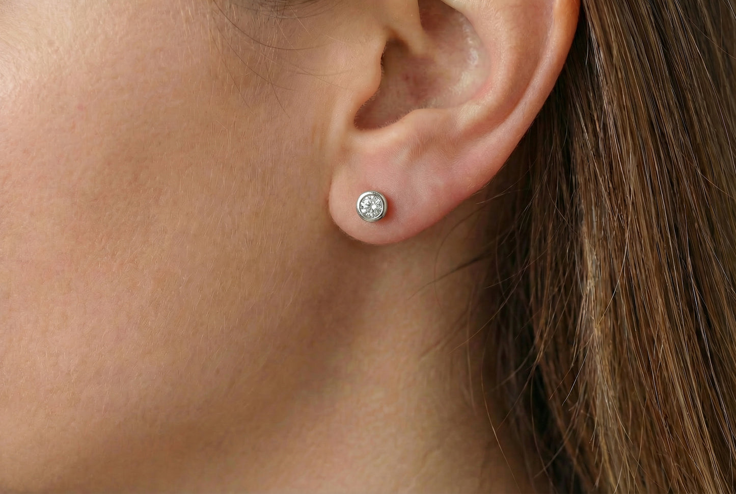 Λευκόχρυσα Σκουλαρίκια Διαμάντι Κ18