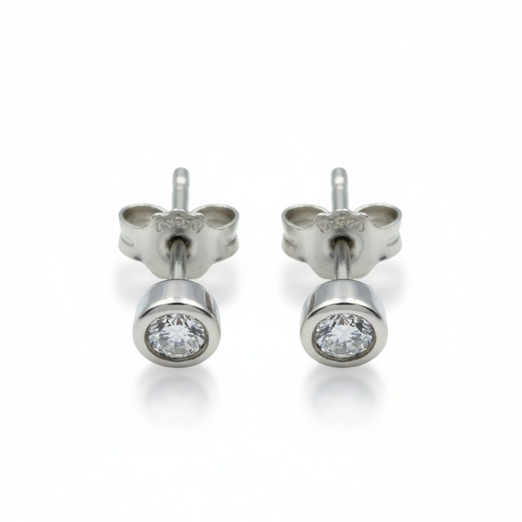 Λευκόχρυσα Σκουλαρίκια Διαμάντι Κ18